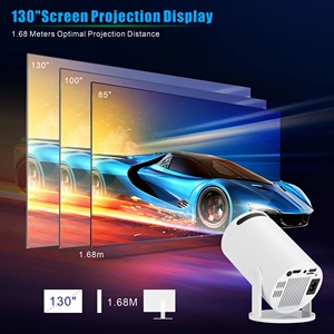 Projecteur intelligent Android BYINTEK HY300 Pro pour la <span class=keywords><strong>Coupe</strong></span> <span class=keywords><strong>du</strong></span> <span class=keywords><strong>Monde</strong></span> <span class=keywords><strong>de</strong></span> <span class=keywords><strong>Football</strong></span> 2026, prise en charge 4K en direct, 180° °   Système <span class=keywords><strong>de</strong></span> cinéma maison rotatif avec correction automatique <span class=keywords><strong>de</strong></span> la distorsion trapézoïdale - Product Image 2