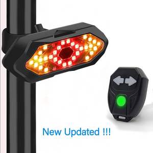 Vente en gros de feux arrière LED sans fil à télécommande USB rechargeables, étanches, pour vélo, avec clignotants de sécurité - Product Image 2