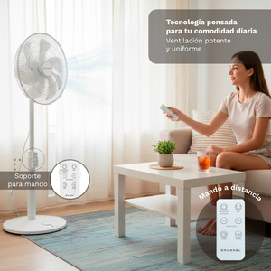 Ventilatore a piantana Grunkel 12 velocità con telecomando e oscillazione, bianco - Product Image 5