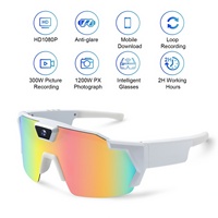 Lunettes de soleil intelligentes QS2B avec caméra Wi-Fi, verres polarisés pour le cyclisme, lunettes de sport connectées pour l'enregistrement vidéo en extérieur