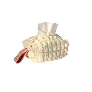 Boîte à mouchoirs en coton doux, double couche, portable, pour bureau et voiture, design mignon, bleu paon - Product Image 2