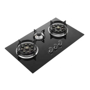 Xách tay thiết bị nhà bếp Bếp gas LPG thông minh gas cooktops Glass Top 3 Burner Bếp gas cảm ứng hồng ngoại bếp gốm - Product Image 4