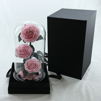 Belle la Bête Préservé Rose Led Verre Dôme Rose Éternelle pour Noël Halloween Fête des Pères Saint Valentin Fête des Mères Cadeau