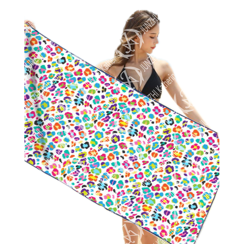 Junzhi Katherine пляжное сухое цветное леопардовое полотенце для девочек