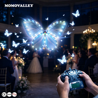Mariposa Voladora LED 3D con Control Remoto Momovalley FLYSKY, Decoración Dinámica Animada para Paisajes, Parques, Bodas, Jardines y Espectáculos