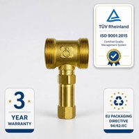 Vanne de protection antigel en laiton G 1 1/2 pouce BSP pour système d'eau, hivernage, 1 ouverture 4 fermetures