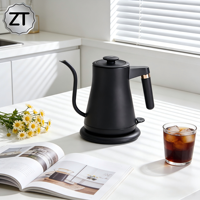 Bouilloire électrique à col de cygne 1000W, théière pour café infusé à la main, 1,0L, bouilloire à bec fin, contrôle de la température, 220V