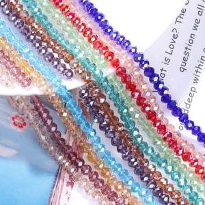 Perline Cinesi Piatte e Rotonde in Vetro Cristallo Colorato AB per Accessori di Abbigliamento - Product Image 2