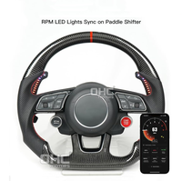 Pagaies de changement de vitesse en fibre de carbone LED en stock aux États-Unis pour Audi B8 B8.5 A1~A8 Q2~Q8 S1 S2 S3 S4 S5 SQ5 SQ7 SQ8 RS1 RS2 RS3 RS4 RS5 RSQ5
