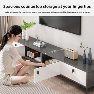 <span class=keywords><strong>2025</strong></span> mô hình mới bằng gỗ Tích hợp lưu trữ TV tủ đơn giản Thiết kế hiện đại căn hộ nhỏ cho thuê nhà ở phòng khách - Product Image 2