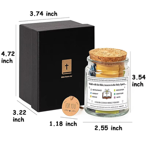 Bocal contemporain avec versets bibliques, bouteille en verre pour la prière, versets inspirants, écritures motivantes quotidiennes, célébrations religieuses - Product Image 2