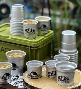 Nouvelles tasses en aluminium fines de luxe à la mode, logo personnalisé, tasse de qualité alimentaire pour boissons froides, bière, café - Product Image 3
