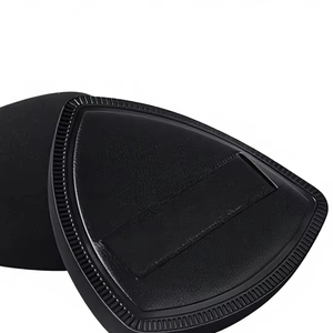 Borla de Maquillaje Triangular Hidrófila Sin Látex, Color Negro Piña, Doble Uso para Base y BB Cushion - Product Image 1