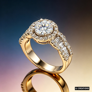 Anillo de Boda Romántico de Oro Sólido de 10K/14K/18K Personalizado con Diamante Redondo de 1ct Cultivado en Laboratorio, Certificado por IGI, Corte Brillante, para Fiestas y Eventos - Product Image 5