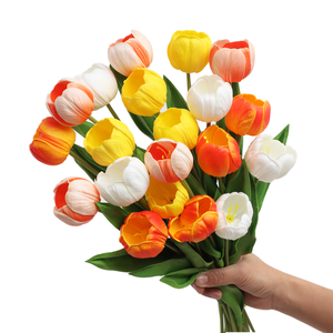 Tulipani Artificiali <span class=keywords><strong>Blu</strong></span> Realistici, Grandi Fiori per Decorazioni di San Valentino, Festa della Mamma, Pasqua, Casa, Cucina e Matrimoni - Product Image 1