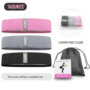 Aolikes Logo Personalizzato Stampato Yoga Palestra fitness Esercizio per Le Gambe Glutes Booty Hip Tessuto Fasce di Resistenza