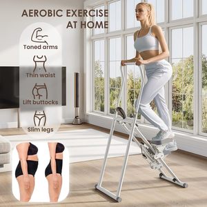 Appareil de fitness multifonctionnel réglable en acier pour la maison : simulateur d'escalade vertical et stepper - Product Image 2