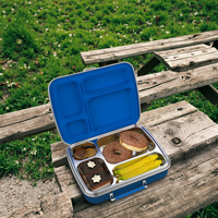 Aohea Spitzenklasse-Isolierbox aus Edelstahl 304 mit 4 Fächern und Suppenbecher für Kinder – Ideal für die Schule und Mittagessen