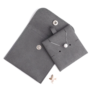 Biểu Tượng Tùy Chỉnh Nhung Sueded Đồ Trang Sức Bao Bì Pouch Túi Có Thể Tái Chế Chèn Pad Và Nút - Product Image 4