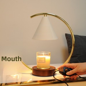 Lámpara de Aromaterapia para Derretir Cera, Estilo Moderno Minimalista, de Madera, para Dormitorio de Niña, Mesita de Noche, Iluminación Ambiental Acogedora y Romántica de Lujo - Product Image 2