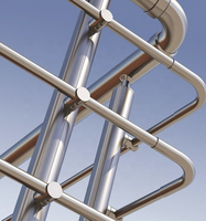Support de barre transversale pour main courante, raccords en acier inoxydable, prix usine, connecteur de tube rond et carré finition satinée