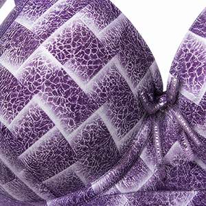 <b>Elite</b> Geometric Jacquard Push-Up Bra - Royal Purple Seamless Underwire Support & Breathable Soft Cups for Professional Fitness - Product Image 6