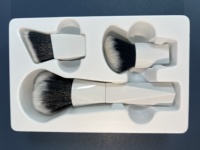 Ensemble de pinceaux de maquillage professionnel rose de haute qualité de luxe très vendu en usine Sac emballé pour le visage fond de teint plat pour les yeux