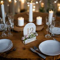 Numéro de table de mariage Hotals réception de mariage feuilles acryliques numéro de table de mariage signe acrylique numéros de table imprimés en or