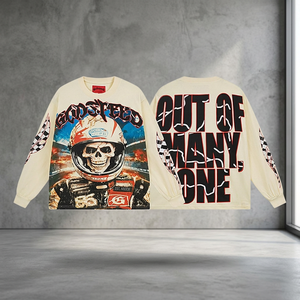 เสื้อสเวตเตอร์คอเต่า Godspeed Fashion Rock Street ผ้าฝ้าย 320 กรัม ระบายอากาศได้ดี ไม่บุซับใน ทรงตรง แขนยาว พิมพ์ลาย สำหรับผู้ชาย - Product Image 2
