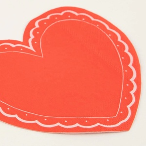 Assiettes en papier jetables DAMAI pour la Saint-Valentin, vaisselle rose et rouge, assiettes en papier en forme de cœur « Be Mine » - Product Image 5