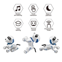 2-Farbiger Ferngesteuerter Hunde-Roboter Sprachgesteuertes Spielzeug Infrarot-Fernbedienung Programmierter Intelligenter Roboterhund