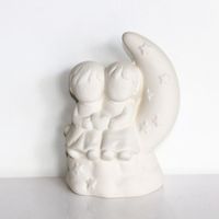 9 pièces de tirelires en céramique blanches à peindre soi-même pour enfants