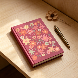 Floral Pattern <b>Diary</b> A5 Size Paper Cover Sewing Binding Printed Style <b>Notebooks</b> - Product Image 6