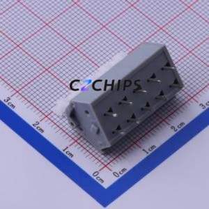 KF243-5.0-5P Spring Terminal Block Through hole Component (THT),P=5mm Connector 5mm 5P 5 17A - Product Image 2