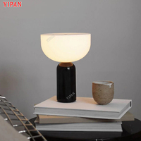 Lampes de table de bureau LED rechargeables sans fil Lampes de table modernes en marbre tactile Dimmable USB Batterie rechargeable Mable Home Decor Lampe portable