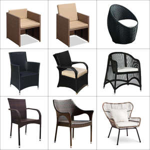 Cross-border Outdoor Table Chair Set <b>Waterproof</b> <b>Sunscreen</b> Anti-Corrosion Rattan Backrest Garden Furniture for Courtyard Balcony - Product Image 2