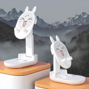 Support de téléphone de bureau, style dessin animé mignon, cœur de fille, cadeau pour étudiant, adapté aux tablettes, téléphones, diffusion en direct, ornements créatifs - Product Image 3