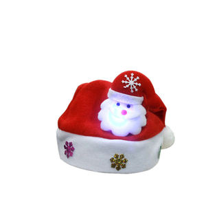 Vente en gros de chapeaux de Noël pour <span class=keywords><strong>enfants</strong></span>, fournitures de décoration pour mariage chapeaux de Noël avec lumières LED - Product Image 1