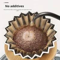 155 Kertas Saring Kopi Bentuk Bunga Desain Modern Food Grade, Cangkir Drip Origami, Pour Over, Ramah Lingkungan, Sekali Pakai, Grosir