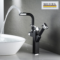 Robinet de cuisine extractible en laiton, eau chaude et froide, pour lavabo, évier de buanderie, cuisine domestique