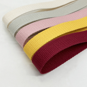 Jinshaテキスタイル工場卸売手持ちキャンバスバッグポリエステルコットンテープバックパック織りビーズ織りリボン - Product Image 1