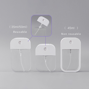 Xách tay tay khử trùng Keychain chủ thẻ vuông nhựa phun chai Mist tái sử dụng mỹ phẩm container với Silicone Bìa - Product Image 5