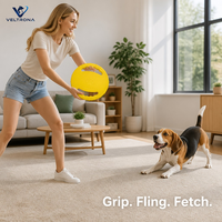 Disque de jeu durable pour chien avec rebord texturé et poignées – Idéal pour l'entraînement et les exercices en extérieur