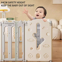 Ensemble de jeux gonflables pour bébé en plastique pour intérieur/extérieur, toboggan, balançoire, château, équipement d'amusement, clôture en acier galvanisé