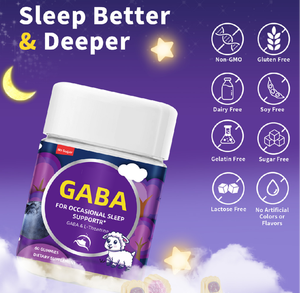 Vente flash : Formule efficace pour mieux dormir, complément alimentaire Gaba, gommes à mâcher pour le sommeil, mélatonine, en stock et livraison rapide pour adultes - Product Image 2
