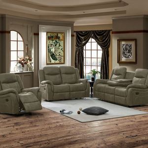Modern Home Theater Recliner <b>Sofa</b> Set Electric Leather Air & Wood Frame Extendable Cooling Massage <b>for</b> Living Room - Product Image 1