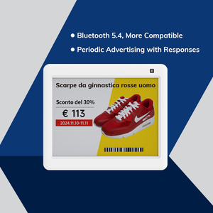 ป้ายราคาอิเล็กทรอนิกส์ MinewTag STag58PQ ขนาด 5.8 นิ้ว 4 สี แบบ E-ink ESL เชื่อมต่อบลูทูธ 5.4 สำหรับซูเปอร์มาร์เก็ตและร้านค้าปลีก - Product Image 4