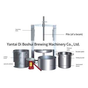 Presse-agrumes manuelle hydraulique en acier inoxydable Manor, petite presse à fruits pour agrumes, raisins, myrtilles, mûres - Product Image 6