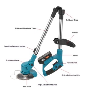 Tondeuse <span class=keywords><strong>à</strong></span> <span class=keywords><strong>gazon</strong></span> électrique portative pliable haute puissance 10cc pour usage domestique, désherbeuse et sécateur de jardin - Product Image 1
