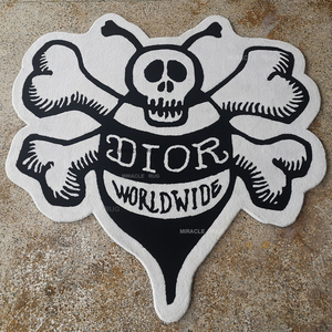 Alfombra de diseño Natural hecho a mano, diseño de logotipo de ala personalizado, patrón 3D, utilizado para habitación de Navidad - Product Image 3